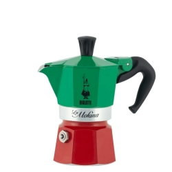 Bialetti - Bialetti Moka Pot La Mokına 1 Cup Yeşil - Kırmızı