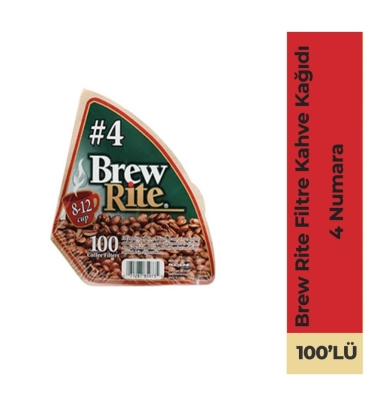Brew Rite 4 Numara Beyaz Filtre Kağıdı 100 Adet