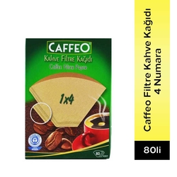 Caffeo - Caffeo 4 Numara Filtre Kahve Kağıdı 80 Adet Kahverengi
