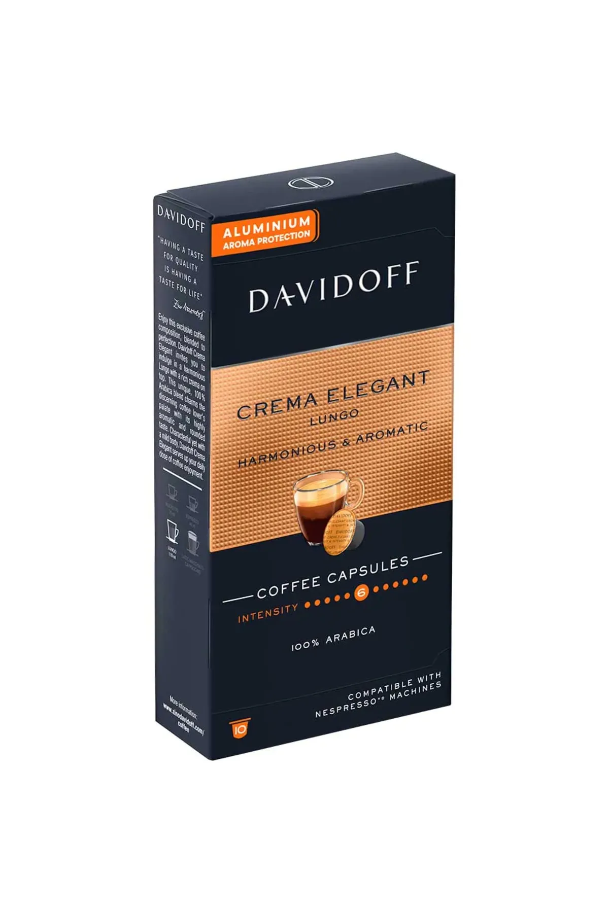 Davidoff - Davidoff Crema Elegant Lungo Kapsül Kahve 10 'Lu (1)