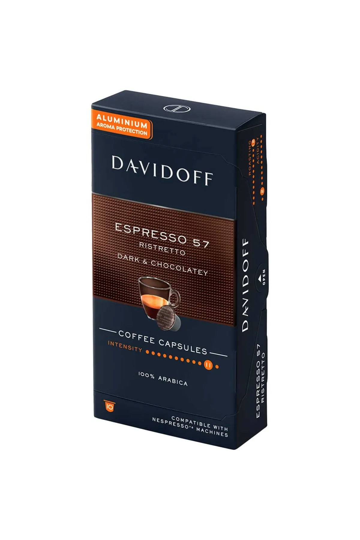 Davidoff - Davidoff Espresso 57 Ristretto Dark Chocolatey Aluminium Kapsül Kahve 10'lu (1)