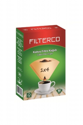 Fılterco 4 Numara Filtre Kahve Kağıdı 80 Adet Kahverengi