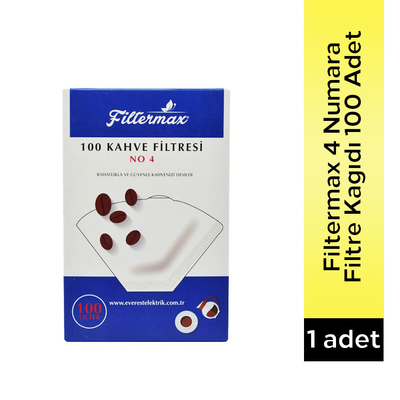 Filtermax 4 Numara Filtre Kahve Kağıdı 100 Adet