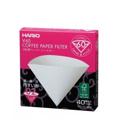 Hario V60 VCF-02 W40 Coffee Filtre Kahve Kağıdı 40 Adet