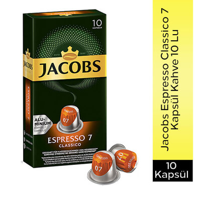 Jacobs Espresso Classico 7 Kapsül Kahve 10 Lu