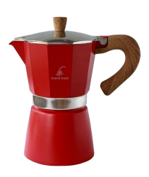 Kahveciniz Kırmızı Moka Pot 6 Cup - Thumbnail