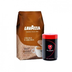 Lavazza - Lavazza Crema E Aroma 1 Kg & T.Lamborghini 250 Gr Espresso Çekirdek Kahve Hediyeli