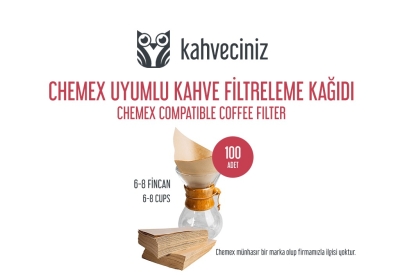 One More Chemex Uyumlu Filtre Kahve Kağıdı 5-8 Cup 100 Adet