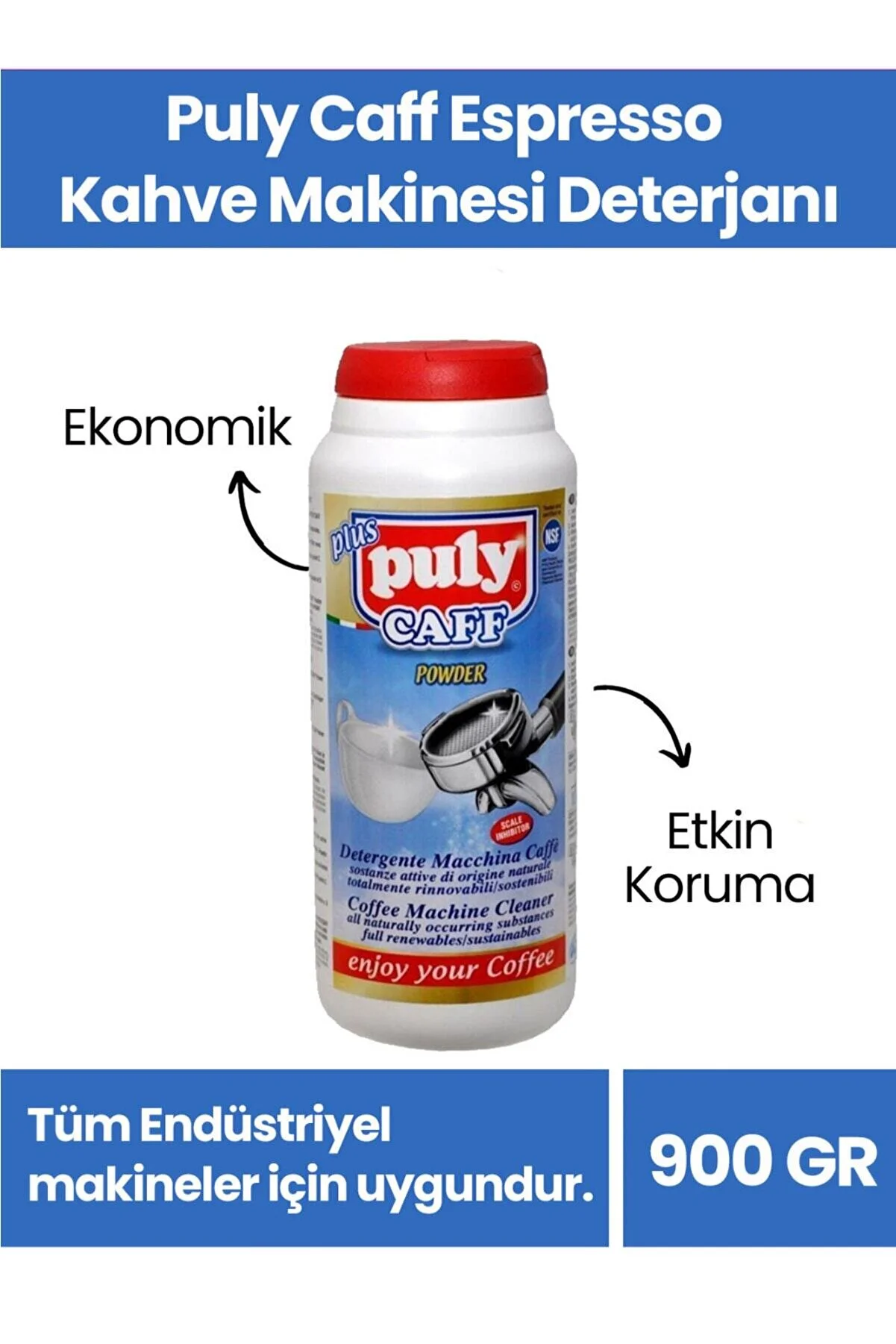 Puly Caff Kahve Makinesi Temizleme Detrajanı 900 Gr (5 li Paket) - Thumbnail