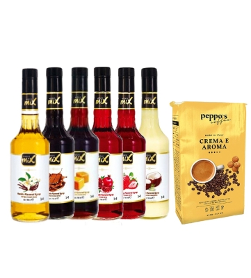 Unicomix Şurup 6'Lı Deneme Paketi + Peppo's E Crema Aroma Filtre Kahve 250 Gr